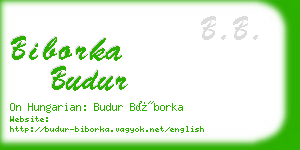 biborka budur business card